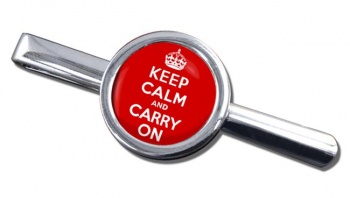 Keep Calm and Carry On Round Tie Clip