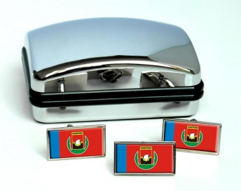 Kemerovo Flag Cufflink and Tie Pin Set