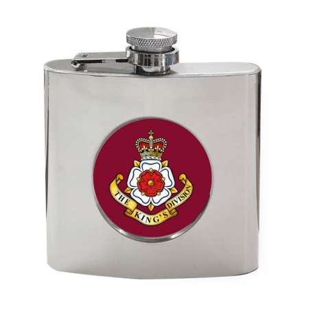 King's Division, British Army, ER Hip Flask