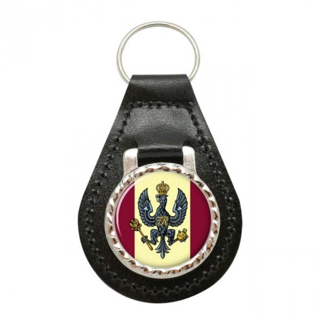 King's Royal Hussars, British Army Leather Key Fob