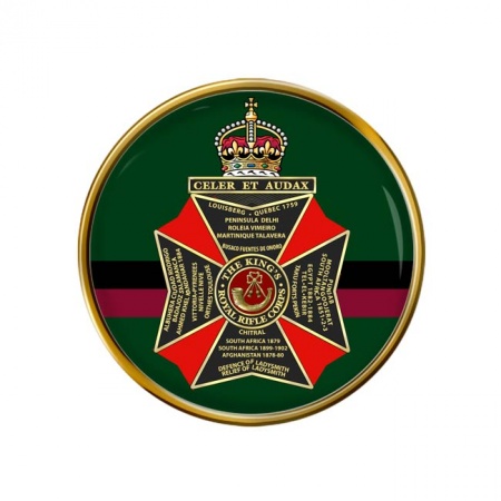 King's Royal Rifle Corps, British Army colour Pin Badge