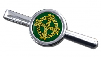 Celtic knot cross Round Tie Clip