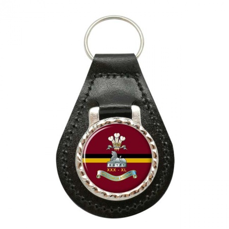 Lancashire Regiment, British Army ER Leather Key Fob