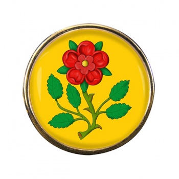 Lancashire Rose Round Pin Badge
