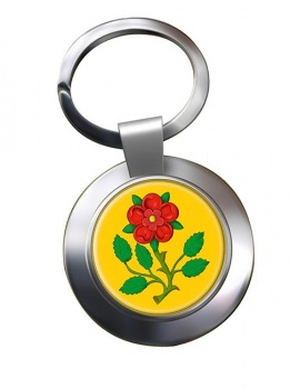 Lancashire Rose Metal Key Ring