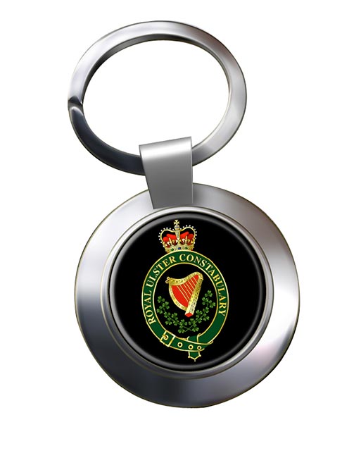 UK Gift Shop Royal Ulster Constabulary RUC Chrome Key Ring