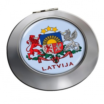Latvia Latvija Round Mirror
