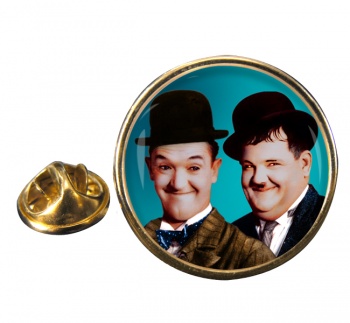 Laurel and Hardy Round Pin Badge