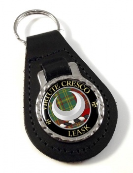 Leask Scottish Clan Leather Key Fob