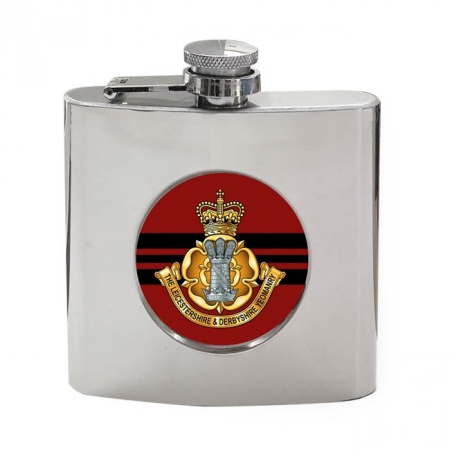 Leicestershire and Derbyshire Yeomanry, British Army ER Hip Flask