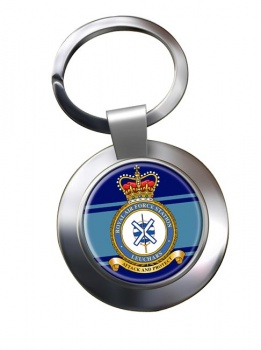 RAF Station Leuchars Chrome Key Ring