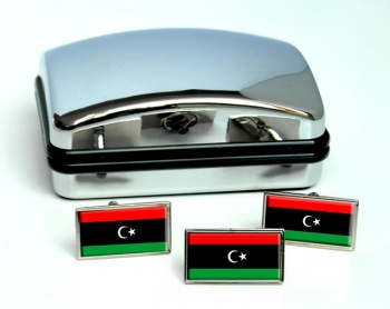 Libya Flag Cufflink and Tie Pin Set