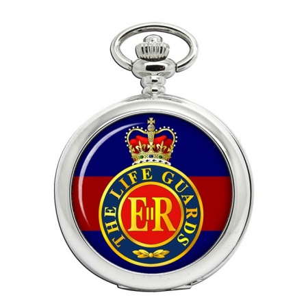 Life Guards (LG) Badge, British Army ER Pocket Watch
