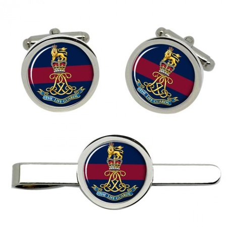 Life Guards (LG) Cypher, British Army Cufflinks and Tie Clip Set