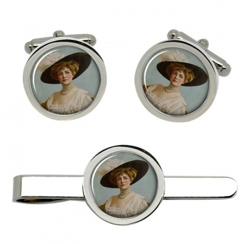 Lillian Russell Cufflink and Tie Clip Set