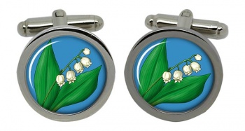 Lily of the Valley Round Cufflinks