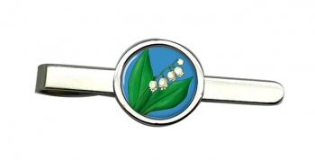 Lily of the Valley Round Tie Clip