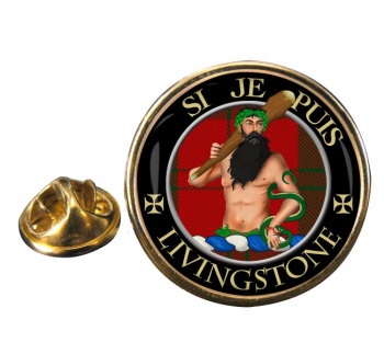 Livingstone Scottish Clan Round Pin Badge