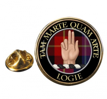 Logie Scottish Clan Round Pin Badge