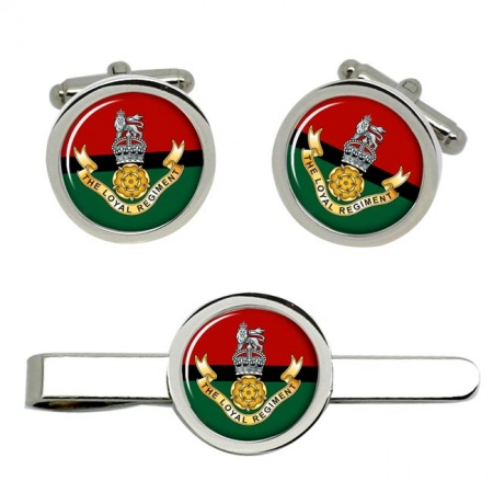 Loyal Regiment, British Army Cufflinks and Tie Clip Set