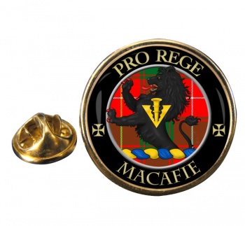Macafie modern Scottish Clan Round Pin Badge