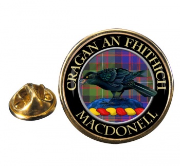 Macdonell Scottish Clan Round Pin Badge