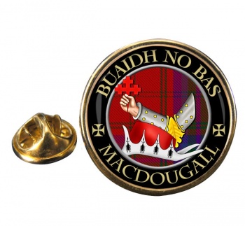 Macdougall Scottish Clan Round Pin Badge