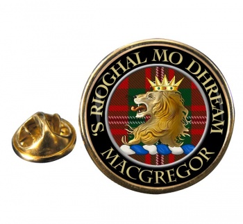 Macgregor Scottish Clan Round Pin Badge