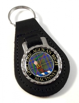 MacInnes Scottish Clan Leather Key Fob