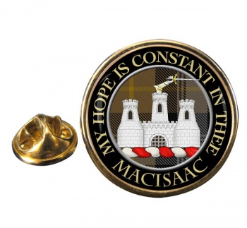 Macisaac Scottish Clan Round Pin Badge