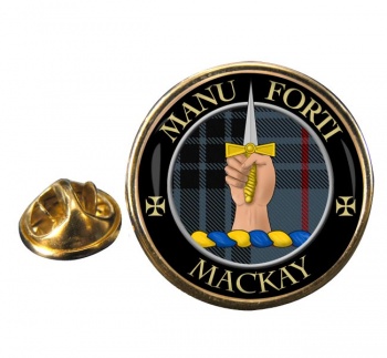 Mackay Scottish Clan Round Pin Badge