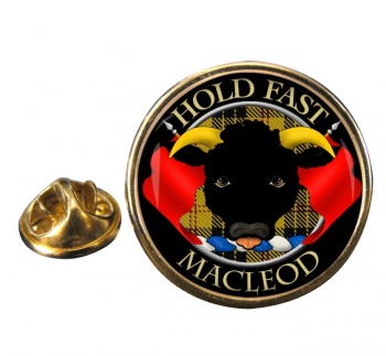 Macleod Scottish Clan Round Pin Badge