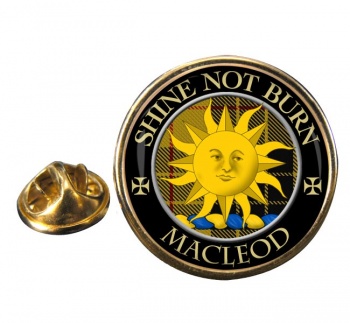 Macleod of Lewis (English) Scottish Clan Round Pin Badge