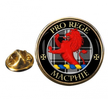 Macphie ancient Scottish Clan Round Pin Badge