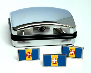 Madeira (Portugal) Flag Cufflink and Tie Pin Set