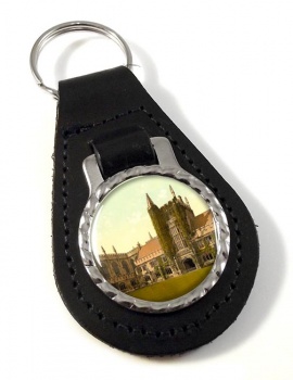 Magdalen College Oxford Leather Key Fob