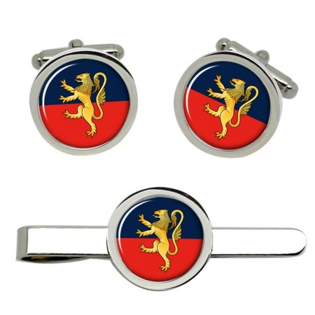 Manchester University Officers' Training Corps UOTC, British Army Cufflinks and Tie Clip Set