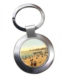 Margate Beach Chrome Key Ring