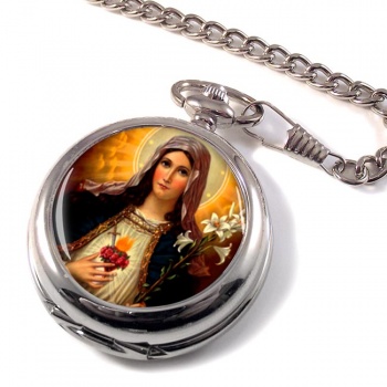 Mary Sacred Heart Pocket Watch