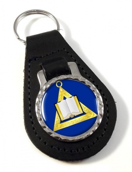 Masonic Lodge Chaplain Leather Key Fob