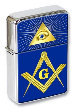 Masonic Square and Compasses Flip Top Lighter