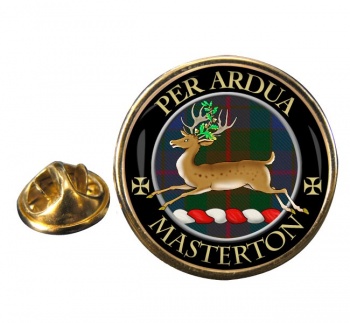 Masterton Scottish Clan Round Pin Badge