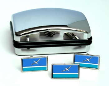 Midway Islands Flag Cufflink and Tie Pin Set