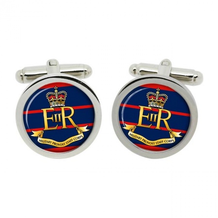 Military Provost Staff (MPS) Corps, British Army ER Cufflinks in Chrome Box