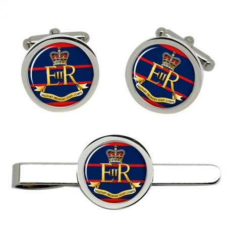 Military Provost Staff (MPS) Corps, British Army ER Cufflinks and Tie Clip Set