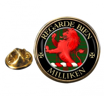 Milliken Scottish Clan Round Pin Badge