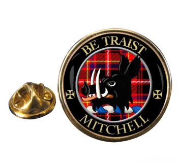 Mitchell of Innes Scottish Clan Round Pin Badge