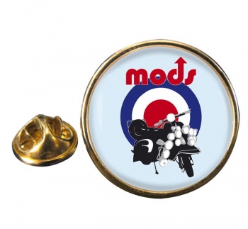 Mods Scooter Round Pin Badge