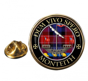Monteith Scottish Clan Round Pin Badge