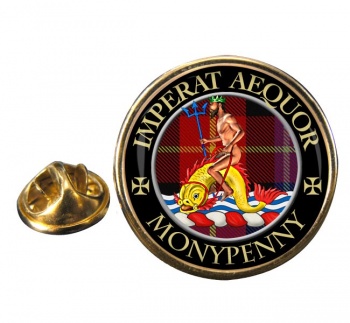 Monypenny Scottish Clan Round Pin Badge